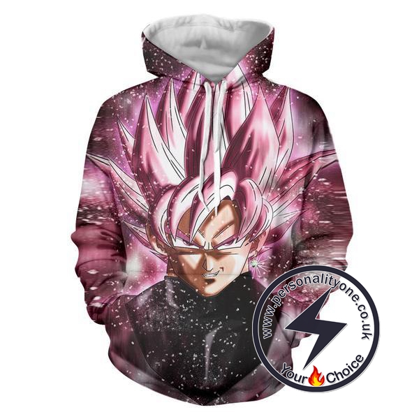 Dragon Ball Z - Black Goku Rose 3D - Hoodies